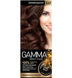 رنگ موی بدون آمونیاک gamma شماره 5/47 رنگ بلوطی