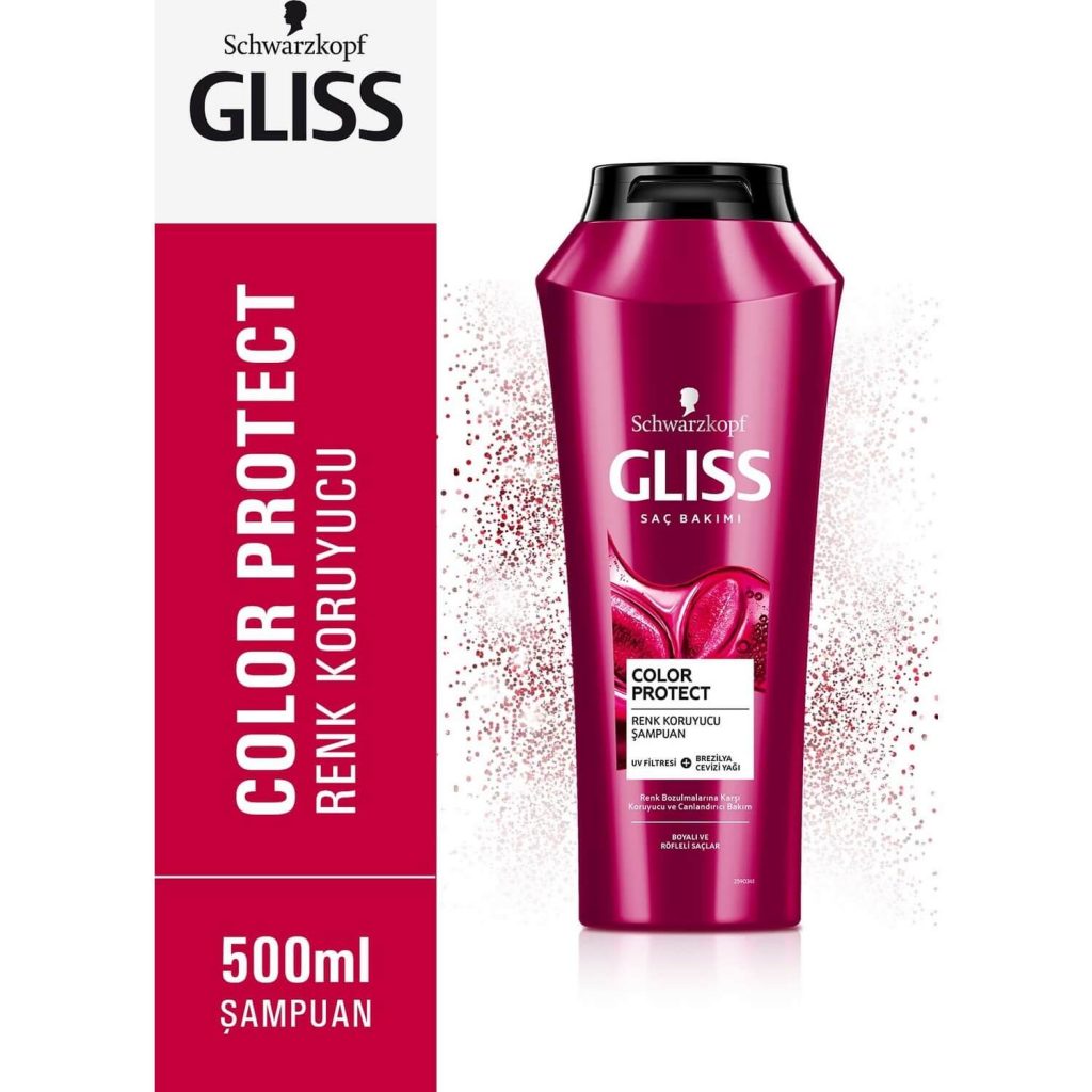 شامپو گلیس GLISS برای موهای رنگ شده Color Protect حجم 500 میلی