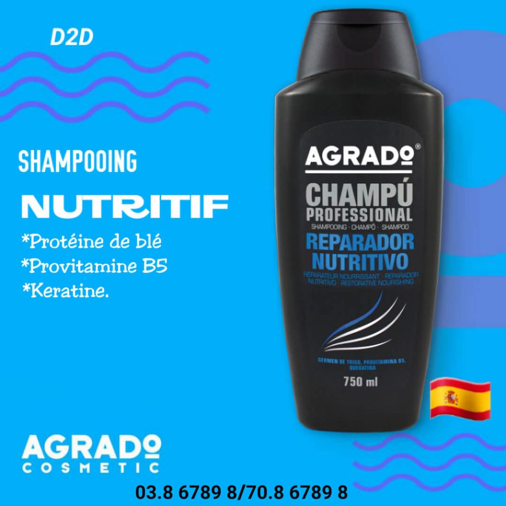 شامپوی آبرسان آگرادو Agrado برای موهای خشک و آسیب دیده حجم 750میلی