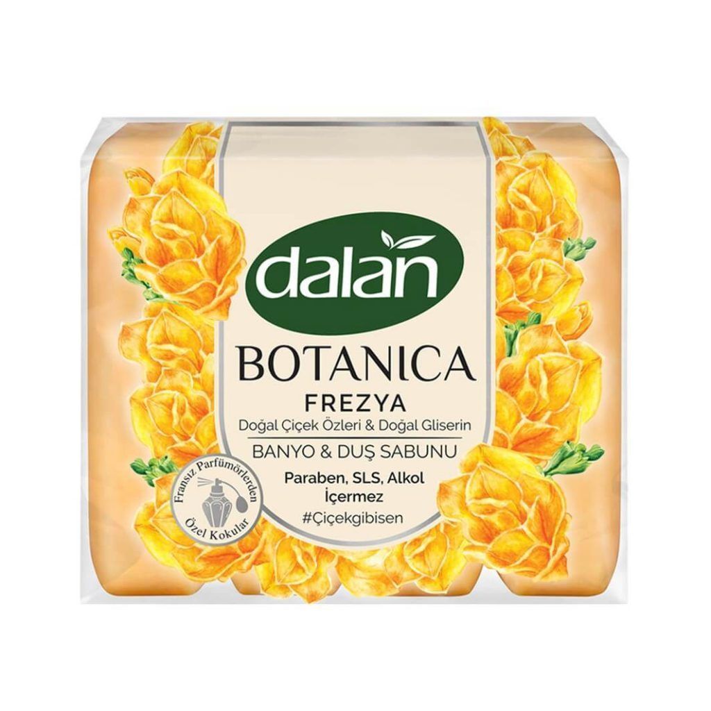 صابون استحمام دالان Dalan Botanica با رایحه گل فریزیا بسته 4* 150 گرمی