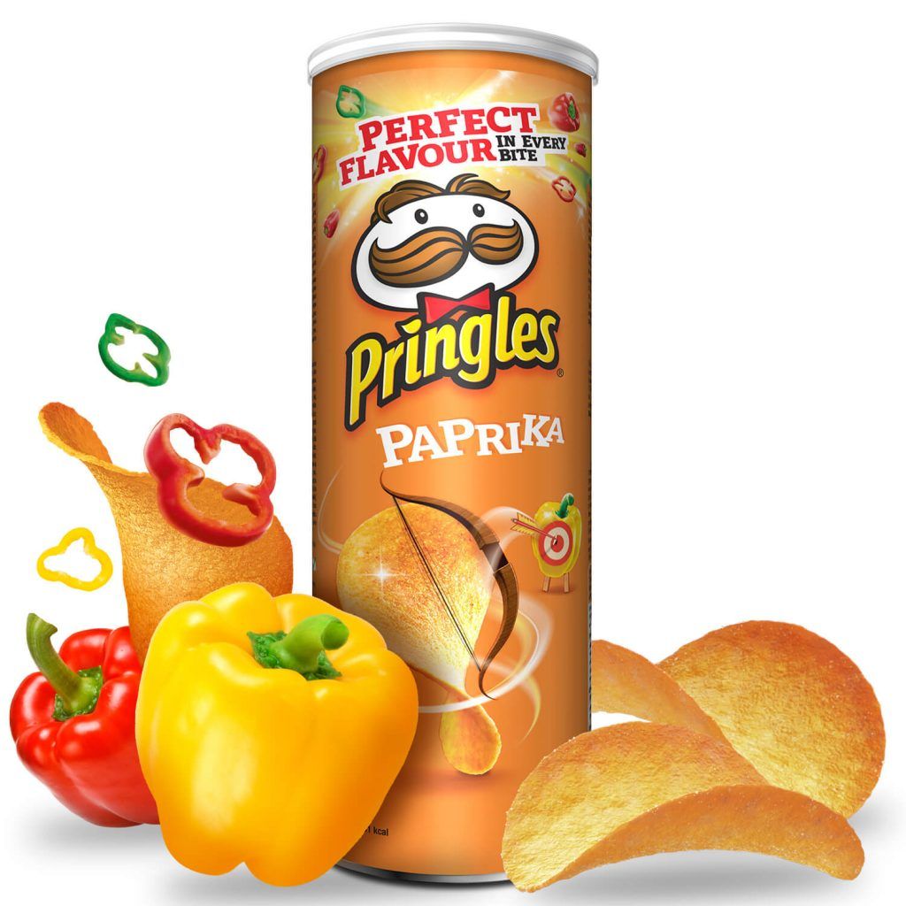 چیپس پرینگلز Pringles با طعم پاپاریکا Paprika بسته 165 گرمی