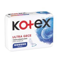 نوار بهداشتی شب کوتکس kotex مدل ULTRA Night بسته 6 عدد