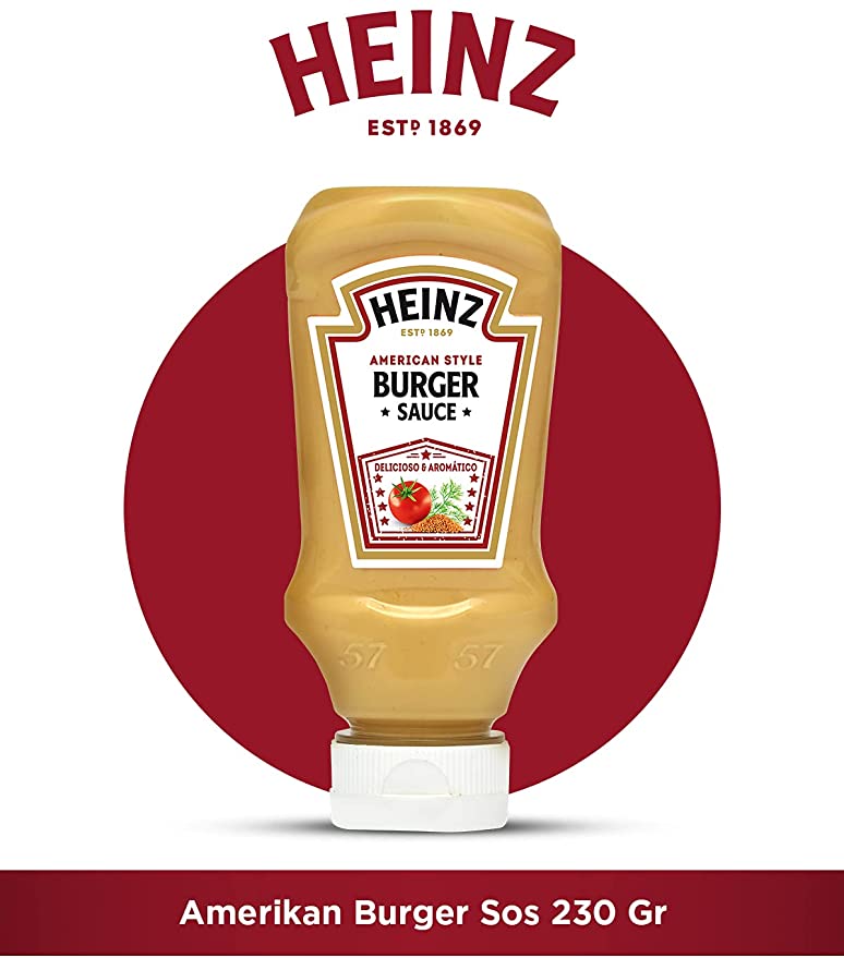 سس برگر هاینز HEINZ مدل American Style حجم 230 گرم