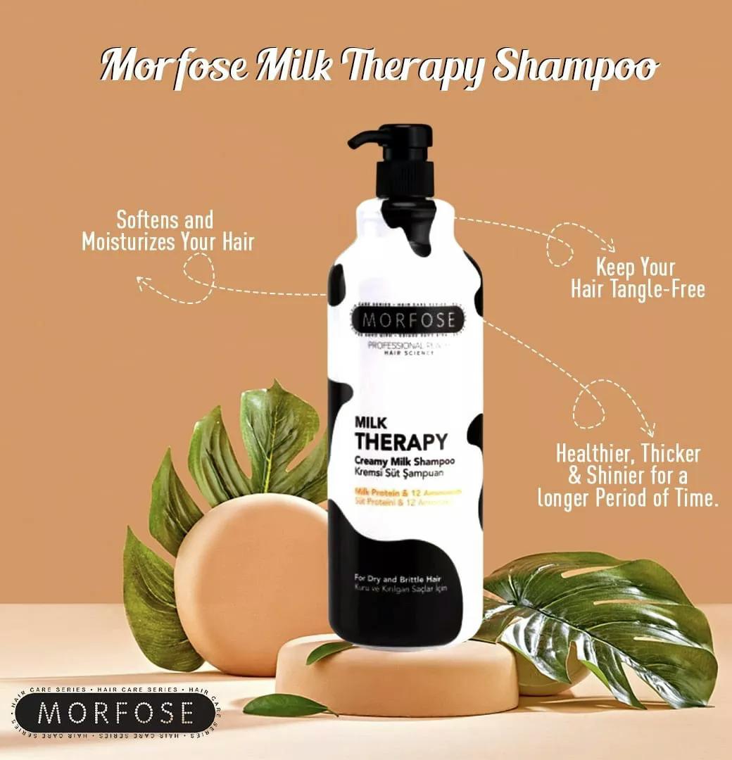 شامپو پروتئینه شیر مورفوس برای موهای ضعیف و اسیب دیده حجم 1 لیتری ارس یاب
