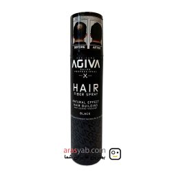 اسپری حجم دهنده مو آگیوا Agiva رنگ مشکی پر پشت کننده مو های نازک حجم ۱۵۰ میل