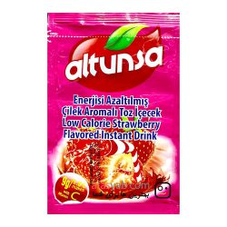 پودر شربت توت فرنگی آلتونسا ALTUNSA نوشیدنی فوری کم کالری وزن ۹ گرم