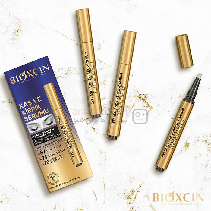 سرم تقویت کننده ابرو و مژه بیوکسین Bioxcin حاوی هیالورونیک اسید حجم 3 میل — تصویر ۸