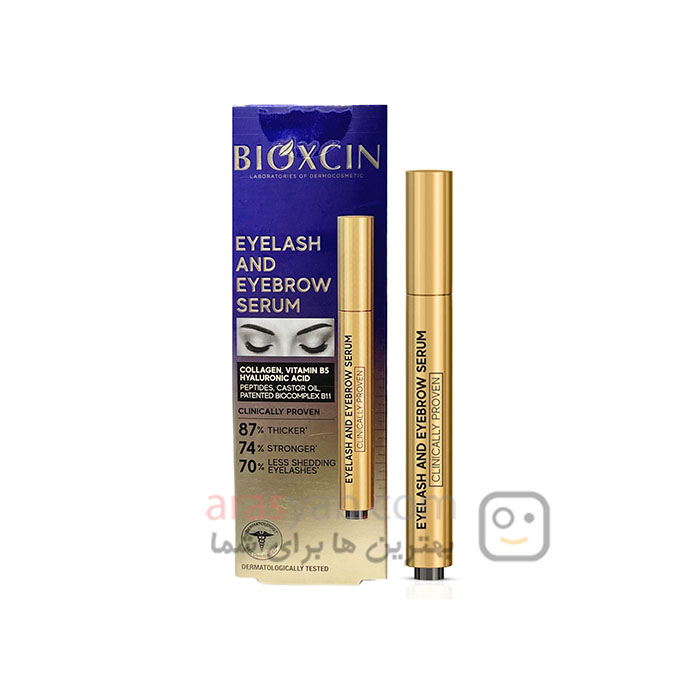 سرم تقویت کننده ابرو و مژه بیوکسین Bioxcin حاوی هیالورونیک اسید حجم 3 میل — تصویر ۷